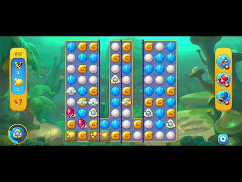Fishdom gameplay level 862