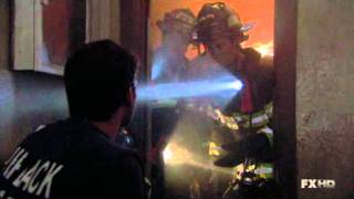 Rescue Me - 5x07 - Garrity taking a SHIT inside a burning building. LOL!