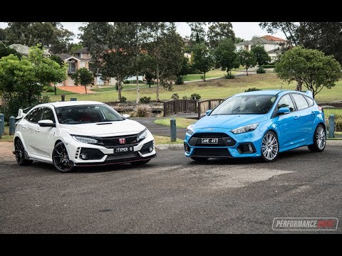 2018 Honda Civic Type R vs Ford Focus RS: 0-100km/h & engine sound