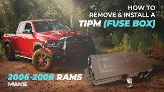 How To Remove & Install Your TIPM (Fuse Box) w/ SOFT RESET for 2006 - 2008 DODGE RAMS