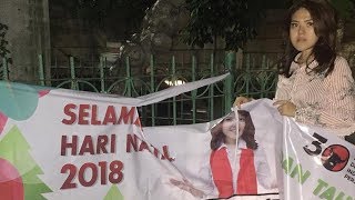 Kesal Spanduknya Dirusak oleh Oknum, Tina Toon: Ada yang Bilang Lebay atau Buktiin Dulu