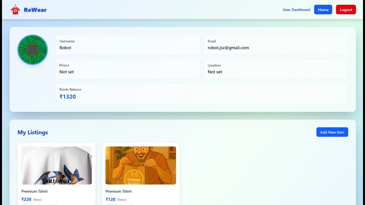 Odoo Hackathon Submission - ReWear | Problem Statement 3