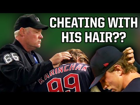 A Breakdown Of The Surreal Moment An Umpire Checked Cleveland Guardians Pitcher James Karinchak's Hair For Sticky Stuff