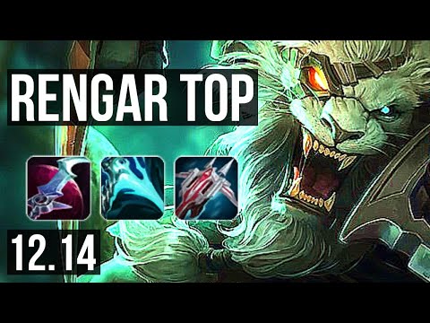 RENGAR vs SHEN (TOP) | 9/0/5, 66% winrate, Legendary | KR Master | 12.14