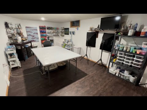 My Art Studio Tour Dec 2021 | Full Workspace Organization & Dust Free Resin Zone