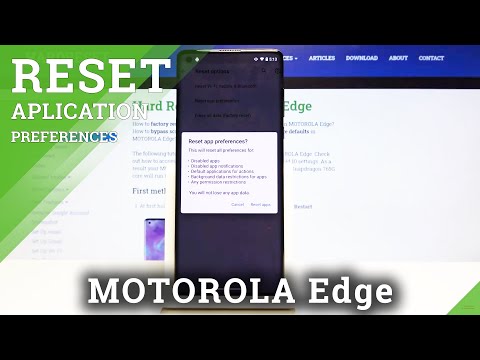 How to Restore App Settings Motorola Edge - Reset App Preferences
