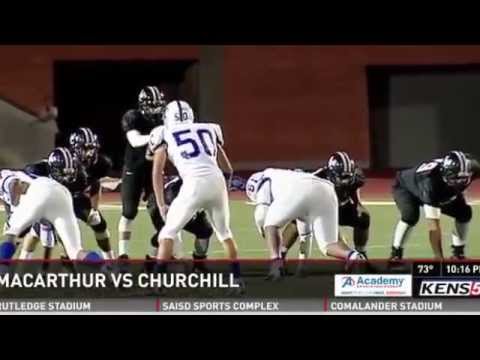 Churchill Chargers vs  MacArthur Brahmas Highlights 10/03/14