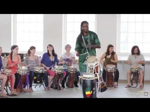 Lamine Touré Leads Bang on a Can Fellows on Drums