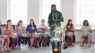 Lamine Touré Leads Bang on a Can Fellows on Drums