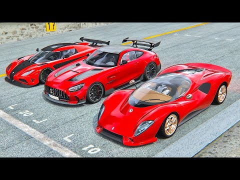 De Tomaso P72 2022 vs Koenigsegg Agera RS vs Mercedes-AMG GT Black Series at Nurburgring GP