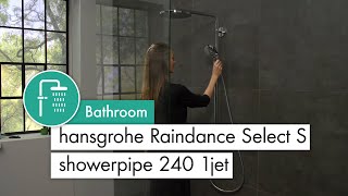 Hansgrohe Raindance Select S Showerpipe 240 1jet PowderRain met thermostaat chroom