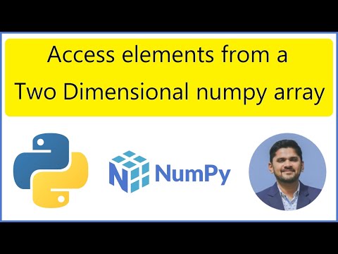 How To Access Elements From A 2d Numpy Array In Python