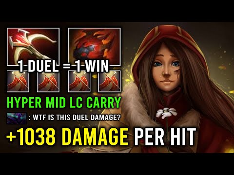 +1038 DAMAGE PER HIT 1 Shot Duel Victory Solo Mid Hard Carry Legion Commander Dota 2