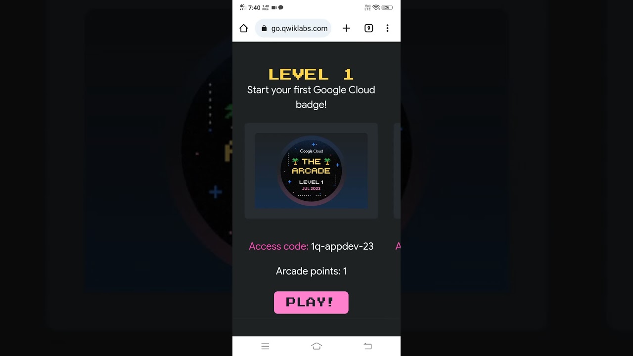 Google Cloud Arcade July Level 1 is Open Join now access code is 1q-appdev-23 #googlecloud