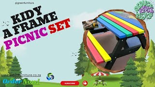 ♻️Outdoor Adventures:  A Frame Picnic Tables for Children! | GreenFurniture