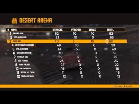 FlatOut 4: Total Insanity.  Career Mode - Surviver.