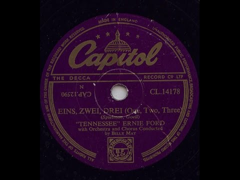 'Tennessee' Ernie Ford 'Eins, Zwei, Drei (One, Two, Three)' 1954 78 rpm