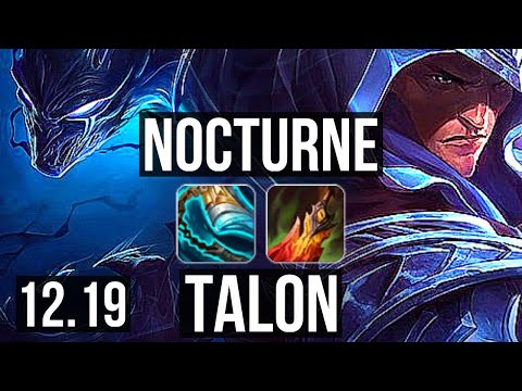 NOCTURNE vs TALON (JNG) | 9/1/10, 800+ games, 1.2M mastery, Dominating | KR Diamond | 12.19
