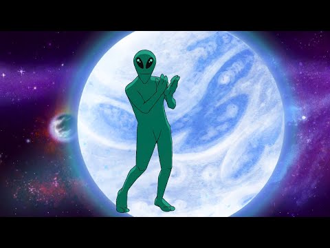 Dancing Aliens - 1 HOUR - 4K ScreenSaver - Relaxing Music for Studying
