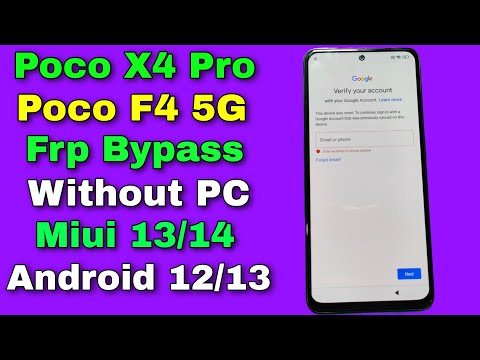 Poco X4 Pro/F4 5G Frp Bypass/Reset Google Account Lock Android 12 | Poco F4 5G/X4 Pro Frp Unlock