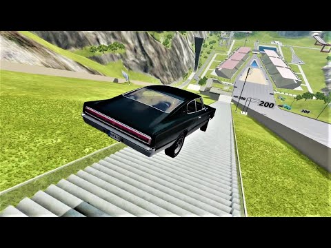 Stairs Jumps Down - BeamNG Drive