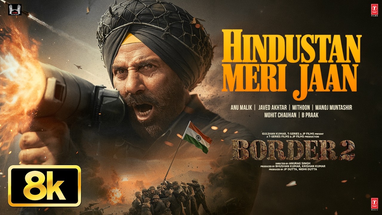 BORDER 2: Hindustan Meri Jaan (8K Video) | Sunny Deol | Varun D, Diljit, Ahan | Mithoon, Manoj M