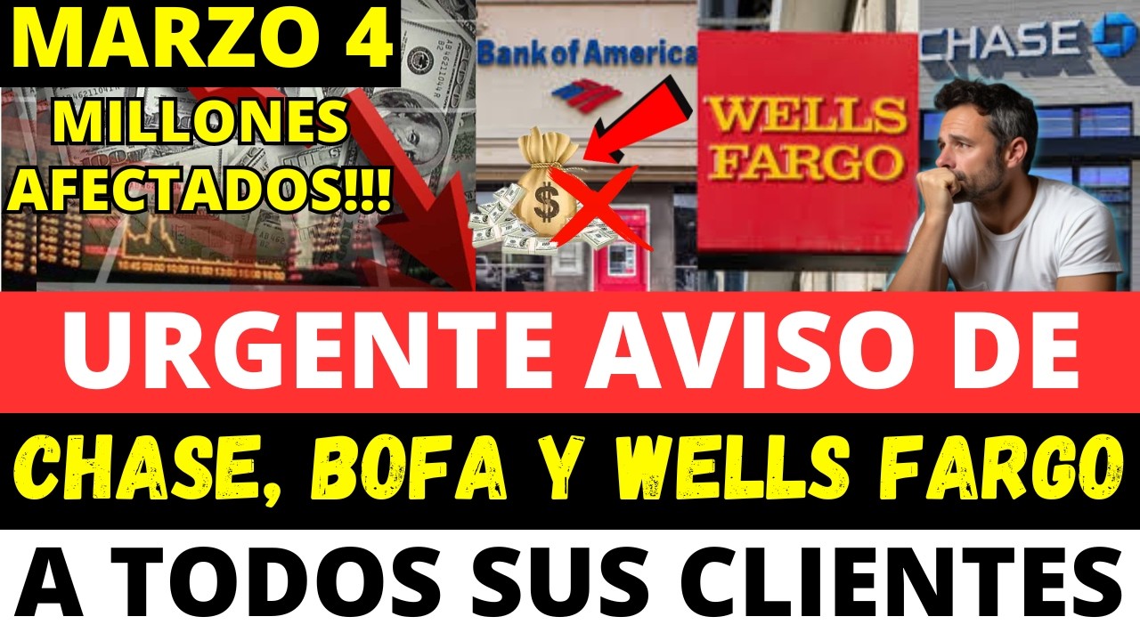 Urgente Aviso de Chase, BOFA y Wells Fargo a todos sus clientes | Howard Melgar