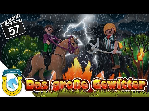 Playmobil Die Hufers - Folge 57: Das große Gewitter ⛈ ⚡️ | Feuer im Stall 🔥 | Playmobil Film Deutsch