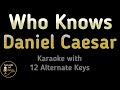 Daniel Caesar Who Knows Karaoke Instrumental Lower Higher Female Original Key