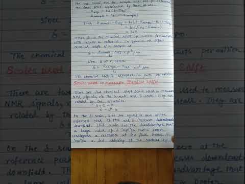Delta and Tau scale of NMR spectroscopy