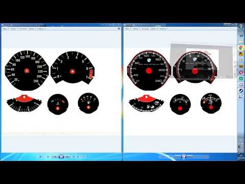 Печать шкалы приборов авто