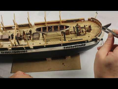 65- Colocación de las cadenas de las anclas. HMS Terror - Modelismo Naval