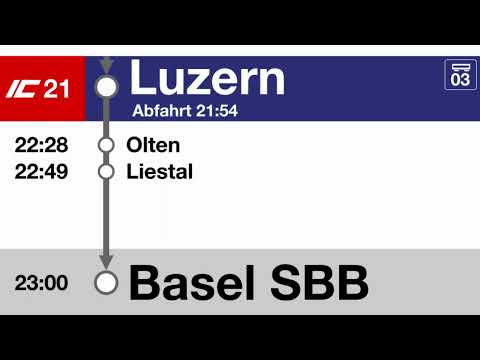 SBB Ansage » IC21 Begrüssung in Luzern nach Basel (2023) | mit Liestal | SLBahnen