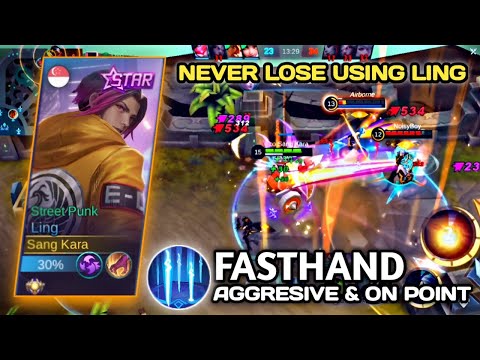 LING FAST HAND PERFECT ULTIMATE TAKE A SWORD • Mobile Legends - Akaa