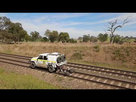 Rail Technology road/rail track condition monitoring vehicle, Yass NSW 20 Jan 2024