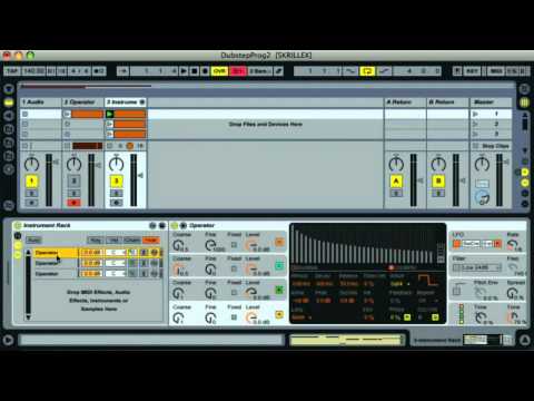 How to make Skrillex style sick dubstep with only Ableton Live's instruments and effects!
