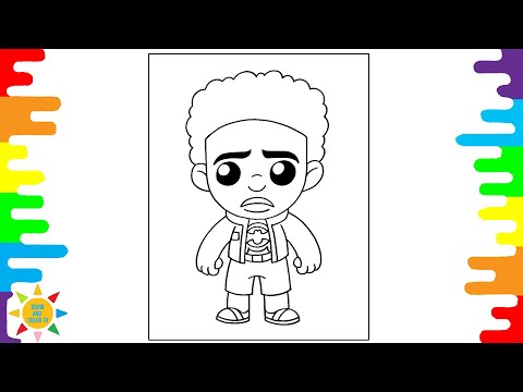 Miles Morales Coloring Page | Cartoon Miles Morales Coloring | Janji - Heroes Tonight