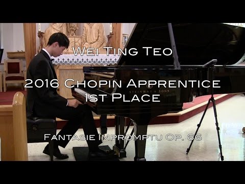Wei Ting Teo - 2016 CDCYM Chopin Piano Competition Apprentice Winner - Fantasie Impromptu Op. 66