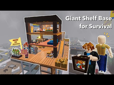 Building a Giant Shelf Base for Survival in Roblox 3008! | Roblox SCP 3008 House ideas