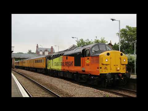 Colas Rail 37057 & 37254 Anglia Test Train with Thrash!!!