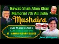 Nawab Shah Alam Khan All-India Mushaira On 2-3-24 at mallepally hyd | Imran Pratapgarhi | full video