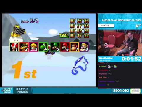 Awesome Games Done Quick AGDQ 2016 - TASBot Mario Kart 64 w/ Chat