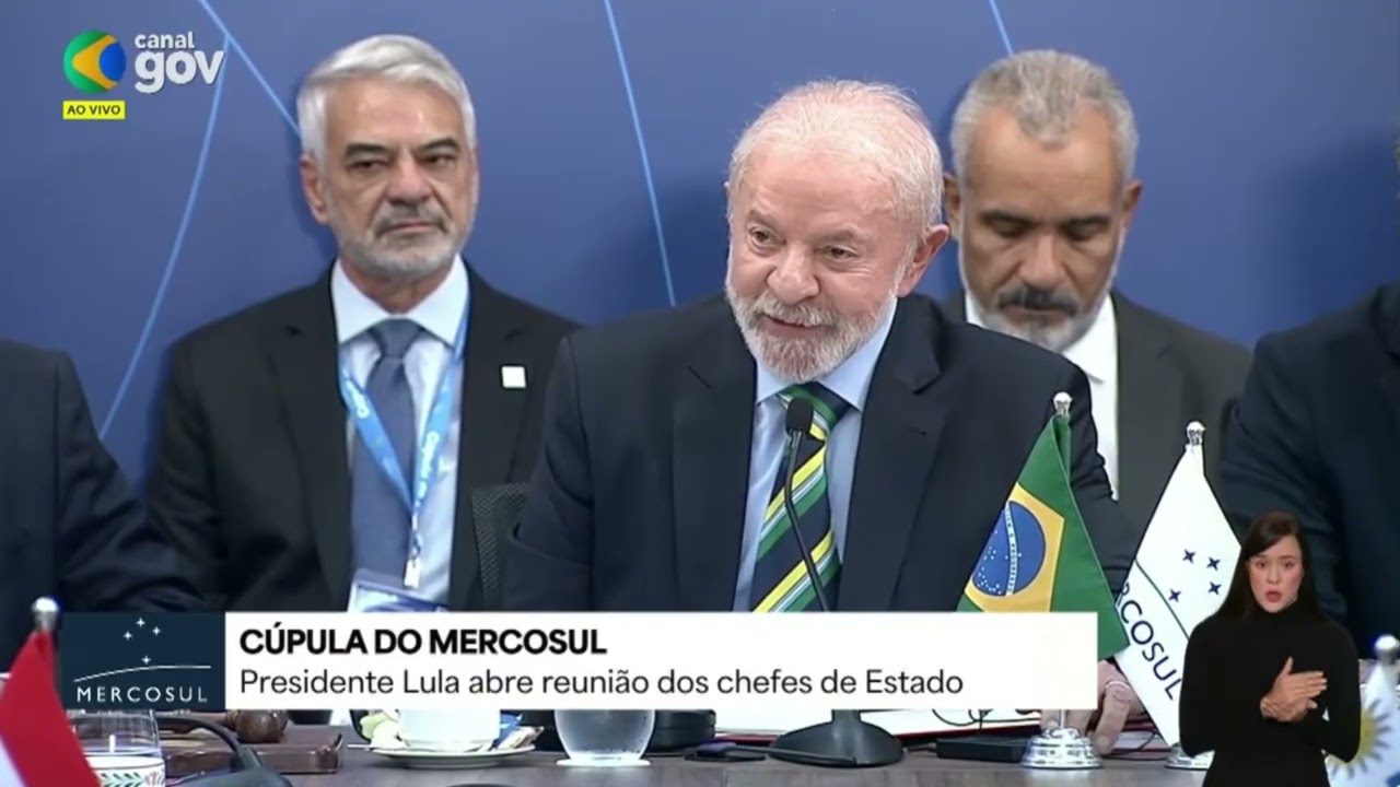 Presidente Luiz Inácio Lula da Silva na abertura da 67ª Cúpula do MERCOSUL