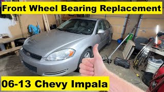 Front Wheel Bearing Replacement Chevy Impala 06 07 08 09 10 11 12 13 2006 2007 2008 2009 2010 2011