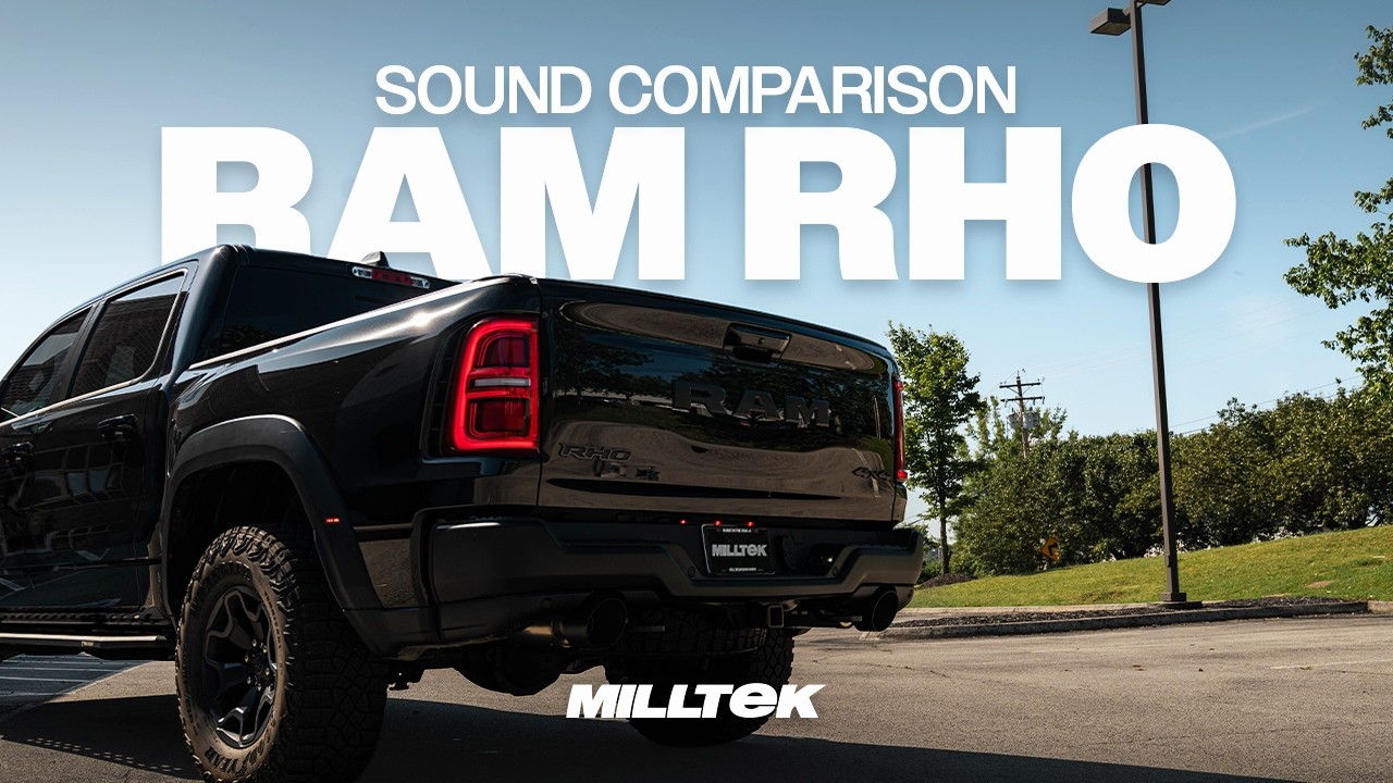 Watch and hear the Milltek Ram 1500 RHO cat-back exhaust on YouTube