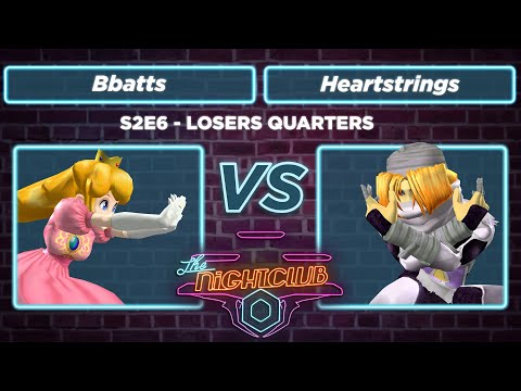 The Nightclub S2E6: Bbatts (Peach) vs Heartstrings (Sheik) - Losers Quarters SSBM