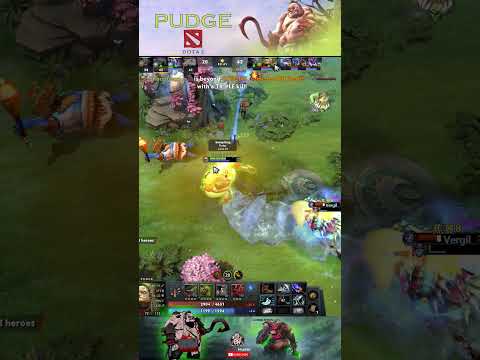 OMG😮!! His hooking is 100% target locked - Mastering hook!!🔥🔥  #dota2 #rampage #pudgehook #pudge