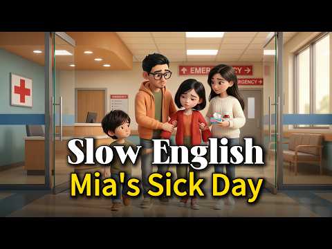 Mia's Sick Day! 🤒 | Learn Daily English Conversation (Slow English for Beginners)