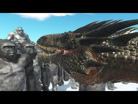 Dragon Vs Mutant Primates - Animal battle - Battle ARBS - Animal Revolt Battle Simulator
