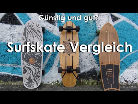 Günstige SURFSKATES im Vergleich: Slide Gussie Stingray - JUCKER HAWAII Honu - BTFL Aurelia | Review